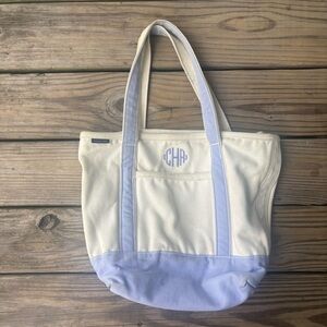 Lands’ End Lavender Cloud Medium 5 Pocket Open Top Canvas Tote Bag